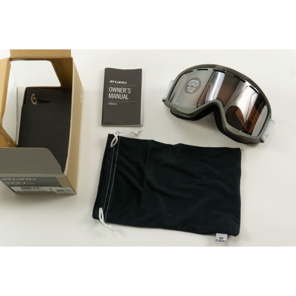 New GIRO Index Over the Glasses Goggles Titanium Frame Rose Silver Lens Medium